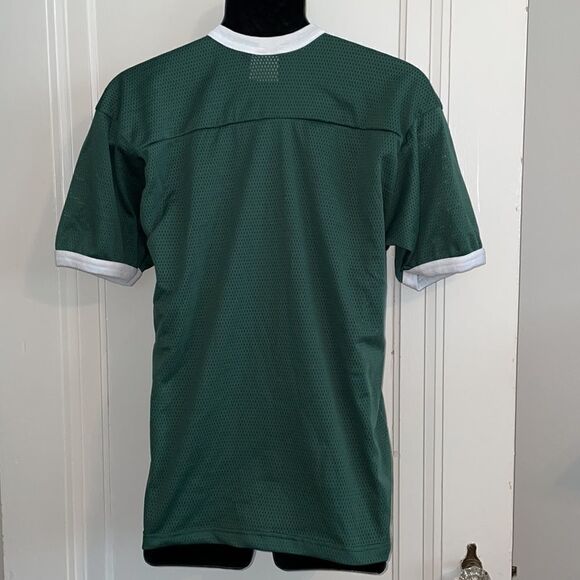 Nwot Vtg 80s Gator Athletics dark green mesh jersey T-shirt with white trim - Picture 6 of 8
